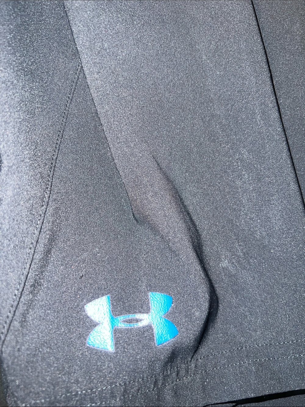 Under Armour Black Swim/Board Shorts with Blue Drawstring - Picture 3 of 5